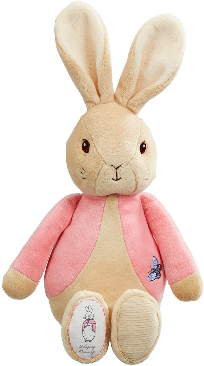 Rainbow Designs Knuffel - Flopsy Konijn - Roze Jasje - 26 cm