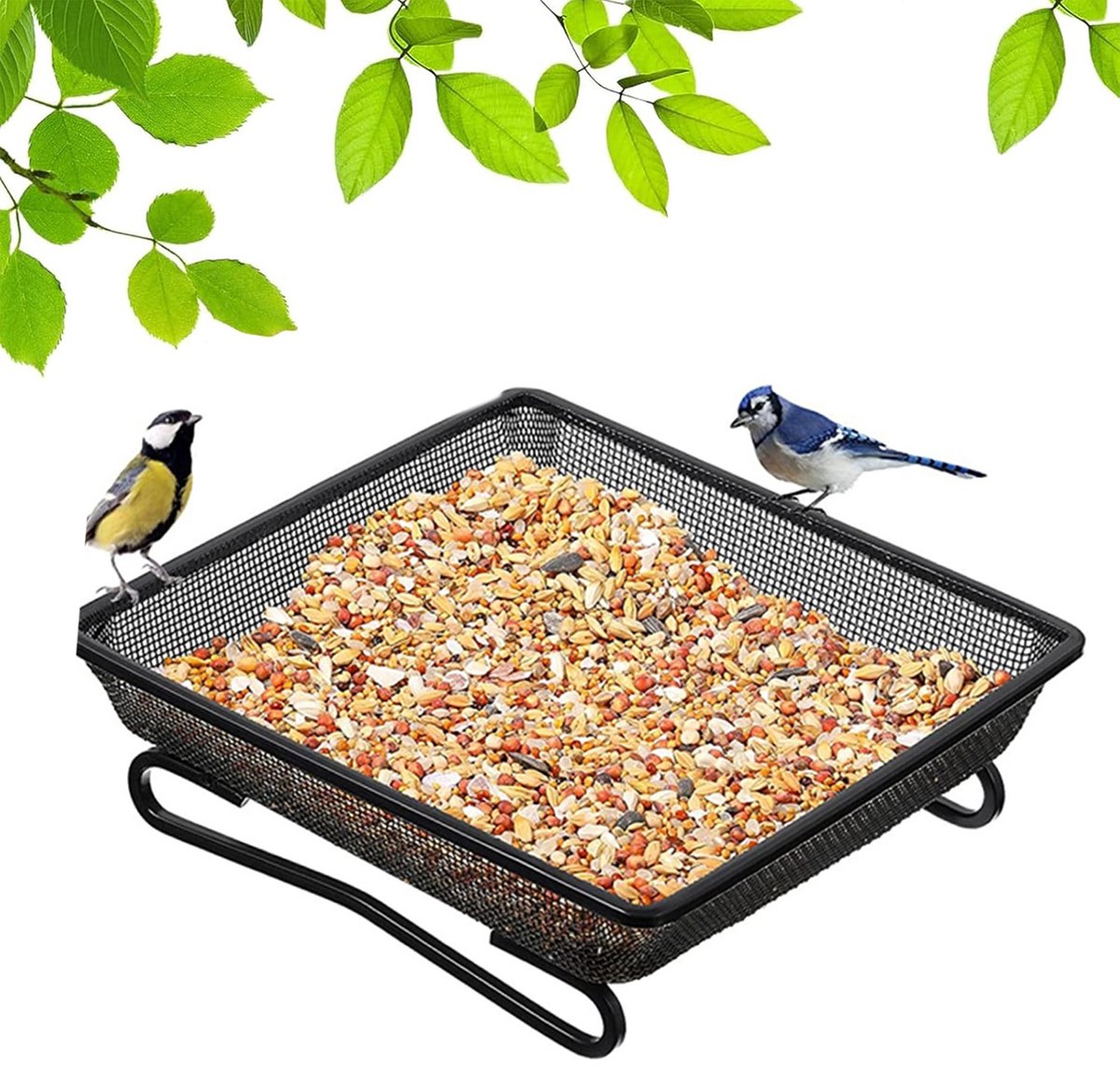 Dienblad Vogelvoeder voor Diverse Vogelsoorten - Zwart