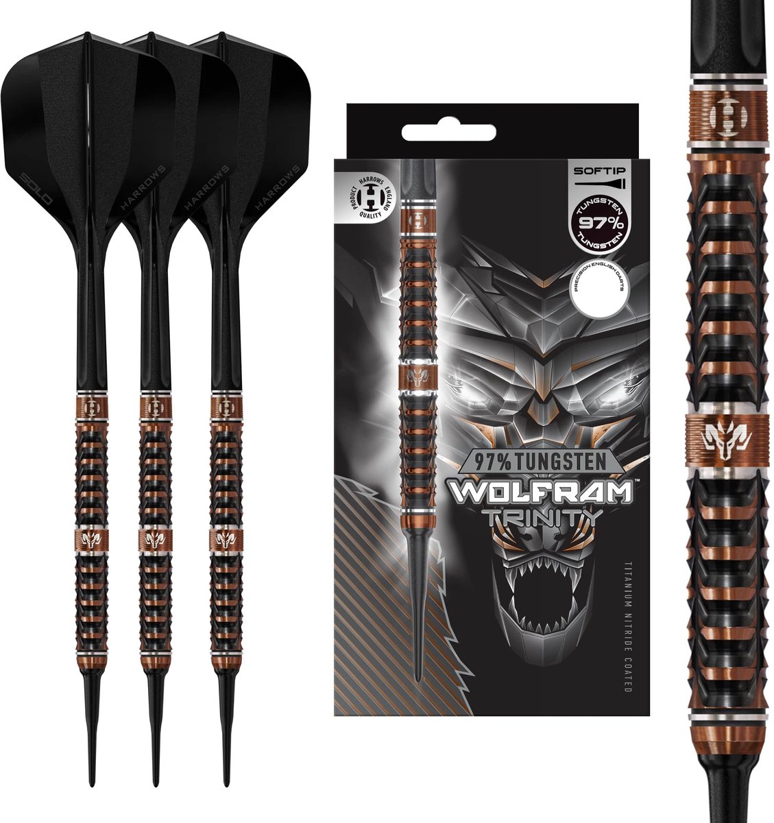 Harrows Wolfram Trinity 97% - Soft Tip Dartpijlen