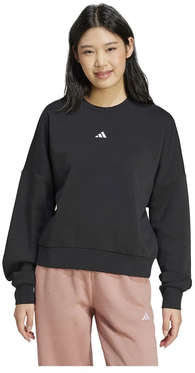 Adidas Essentials Small Logo Feelcozy Sweatshirt S Vrouw Zwart