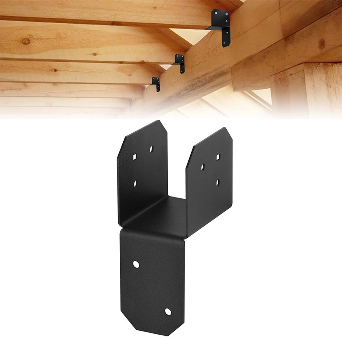 Balkankeringssysteem - Verbinder - Zware metaal balksteun - Balkvaststellingsinrichting voor houten gazebo(3*3.5in)