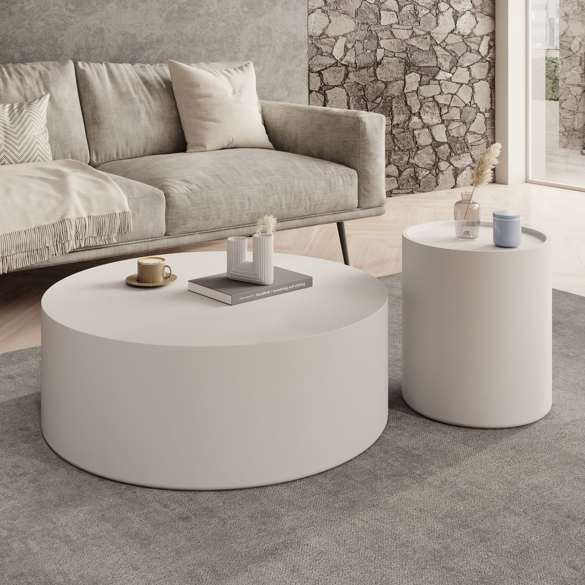 Meubella - Mesa - Salontafel set van 2 - Wit