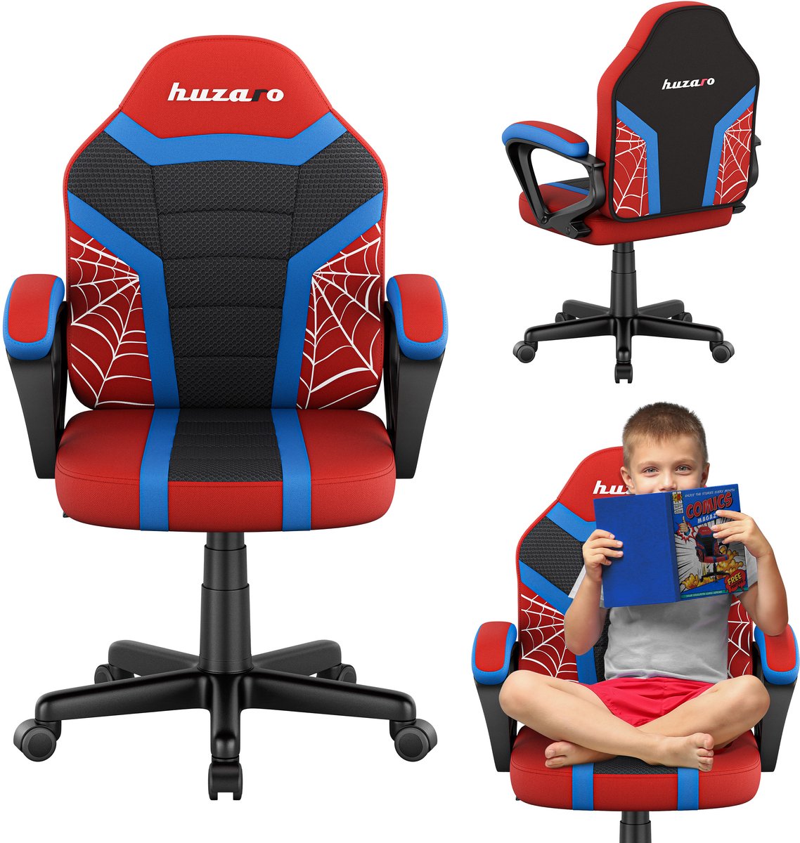 Huzaro - Ranger 1.0 Spider Mesh - Gamestoel voor kinderen - Huzaro - €87,99