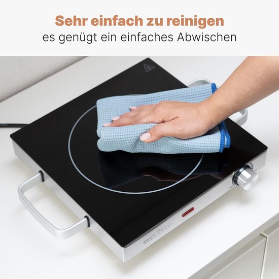 Infrarood Kookplaat - Krachtige 2000W Inductie Kookplaat met Glaskeramiek | Energiezuinig en Krasbestendig