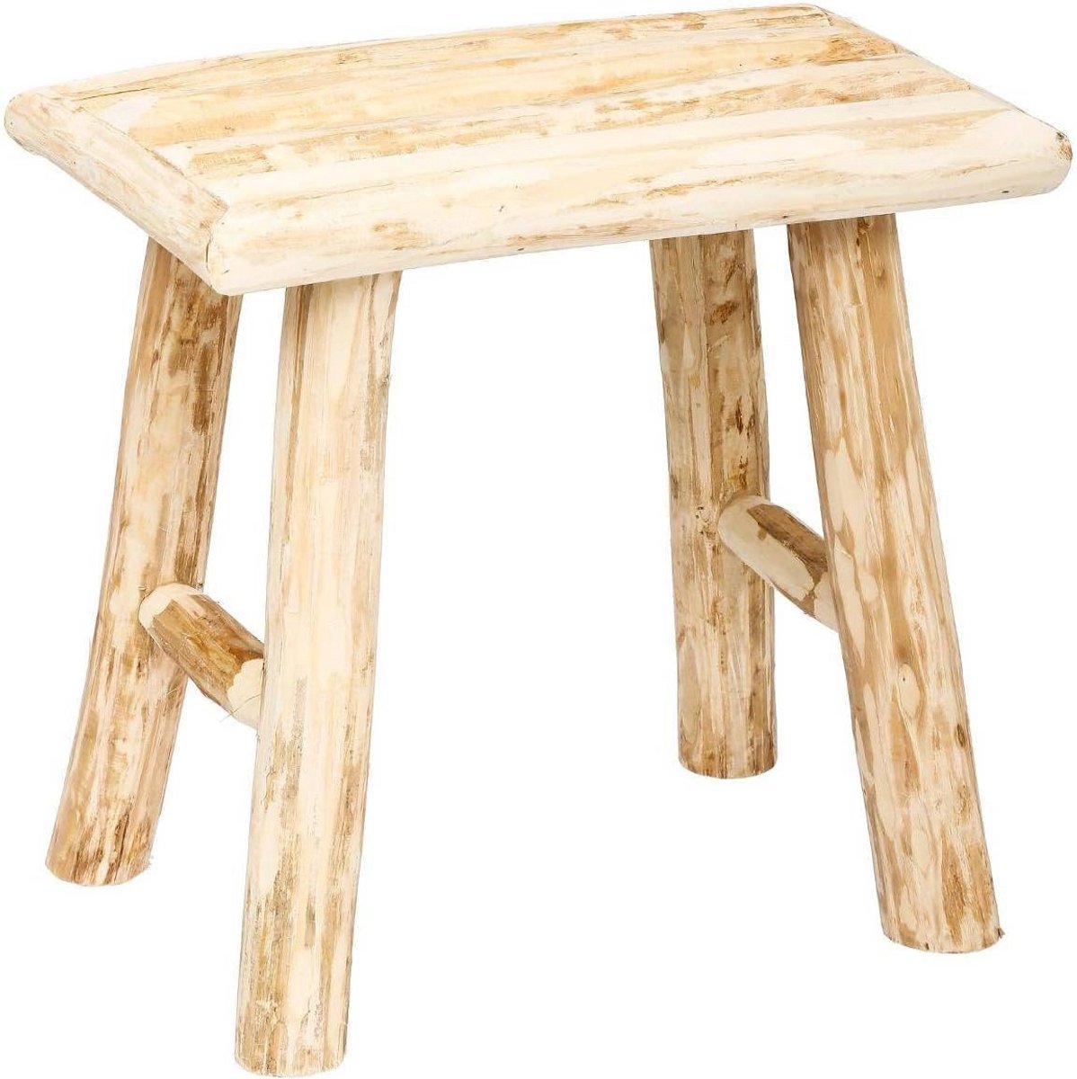 Rustieke Houten Kruk - Stevige Zitkruk - Natuurlijk Hout Design