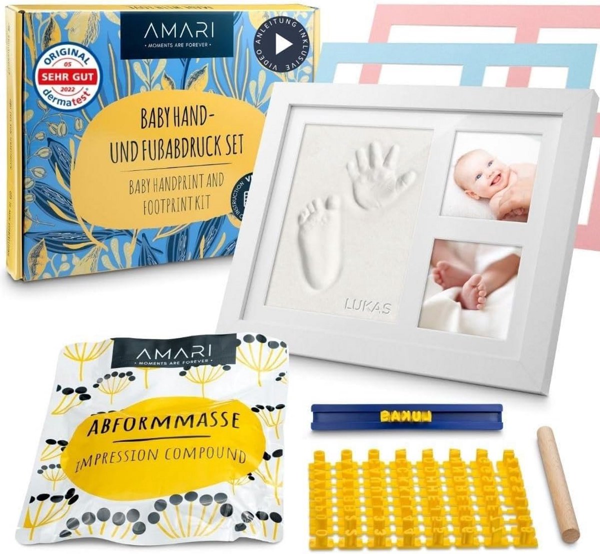Gipsafdrukset voor Baby Hand- en Voetafdruk met Fotolijst