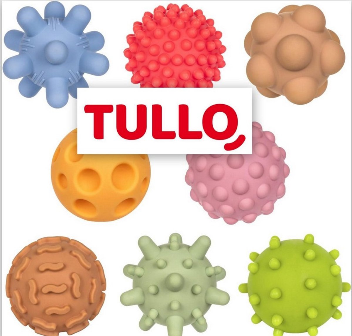 TULLO Sensorische Ballen – 8-Pack Gatloze Sensory Speelballen voor Baby’s en Peuters | Ontwikkelingsspeelgoed 0m+