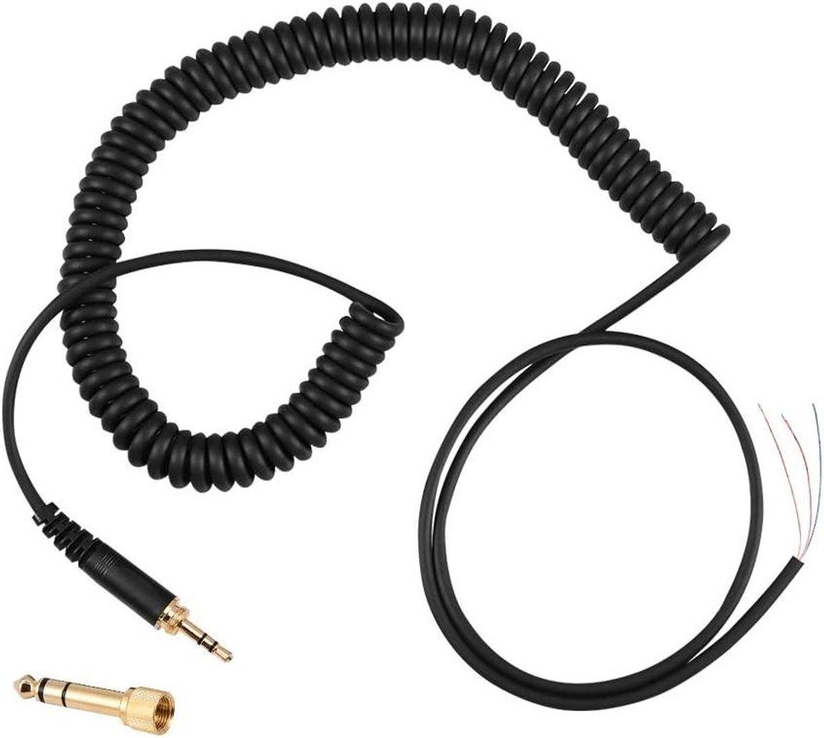Spiraalkabel voor hoofdtelefoon - Vervangende kabel met brede compatibiliteit