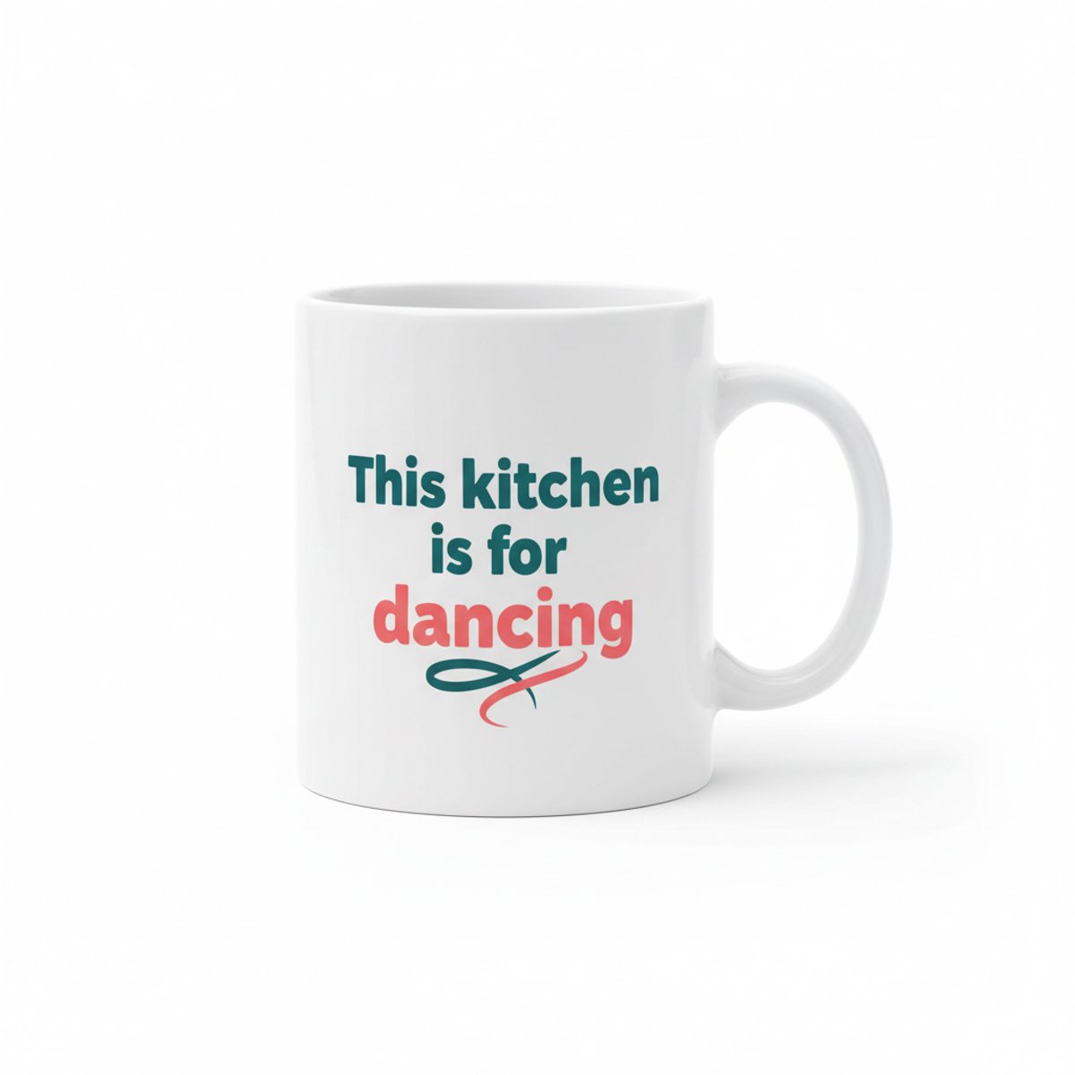 This Kitchen Is for Dancing Mok – Grappige Keuken Tekst Koffiemok – 330 ml Keramische Mok