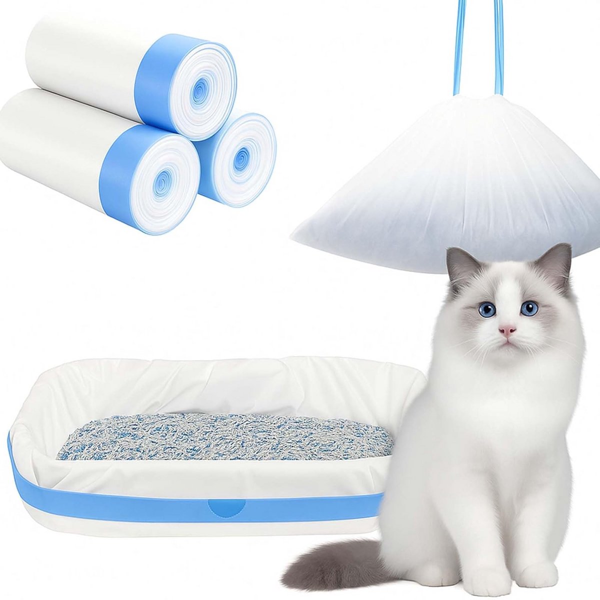 Draagbare Reistas voor Kattenbak - Waterdicht en Compact