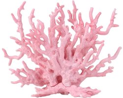 Kunstmatige koraal plant - roze - klein formaat - decoratief - aquarium decoratie - aquascape - waterplant - 75 karakters.