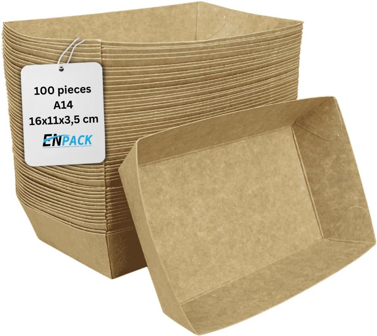 Snackbakjes van Kraftpapier (50 stuks) - 900 ml voor Friet, Tapas en Snacks