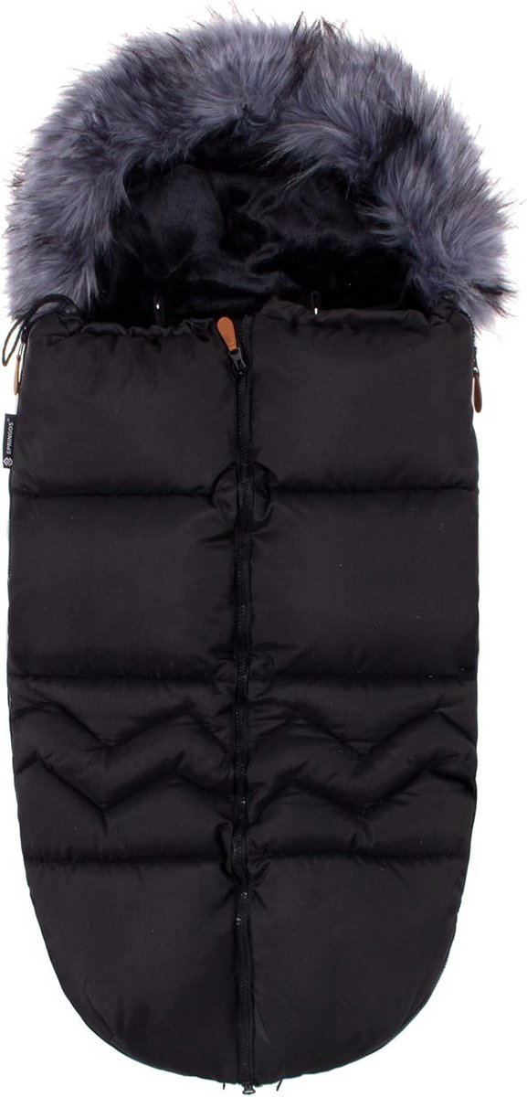Universele Voetenzak voor Buggy en Autostoel - Warm en Waterafstotend - 90 cm Zwart/Grijs