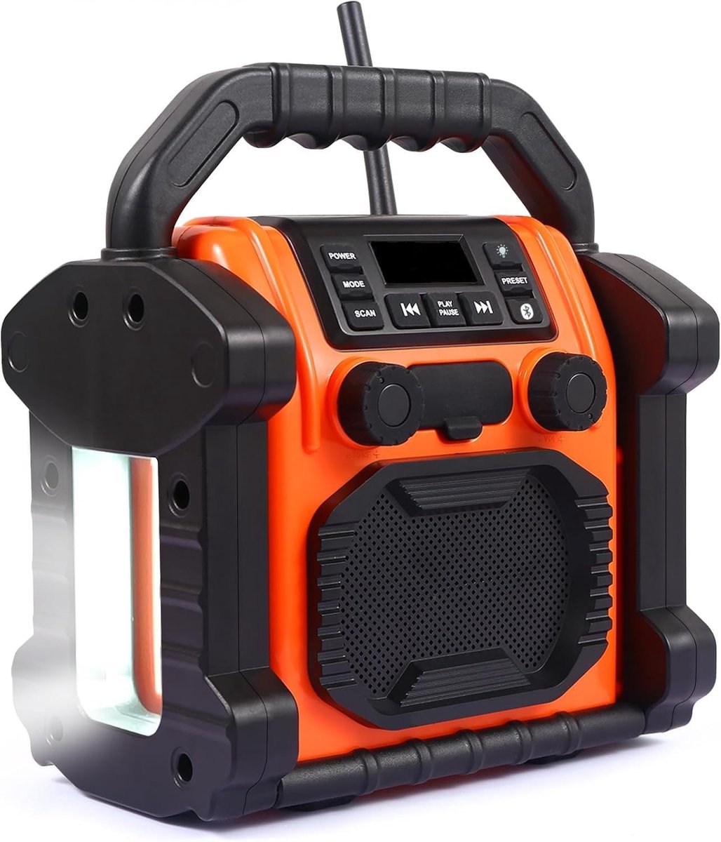 Unyqoos® Robuuste draagbare Bluetooth-luidspreker met radio en powerbank functie