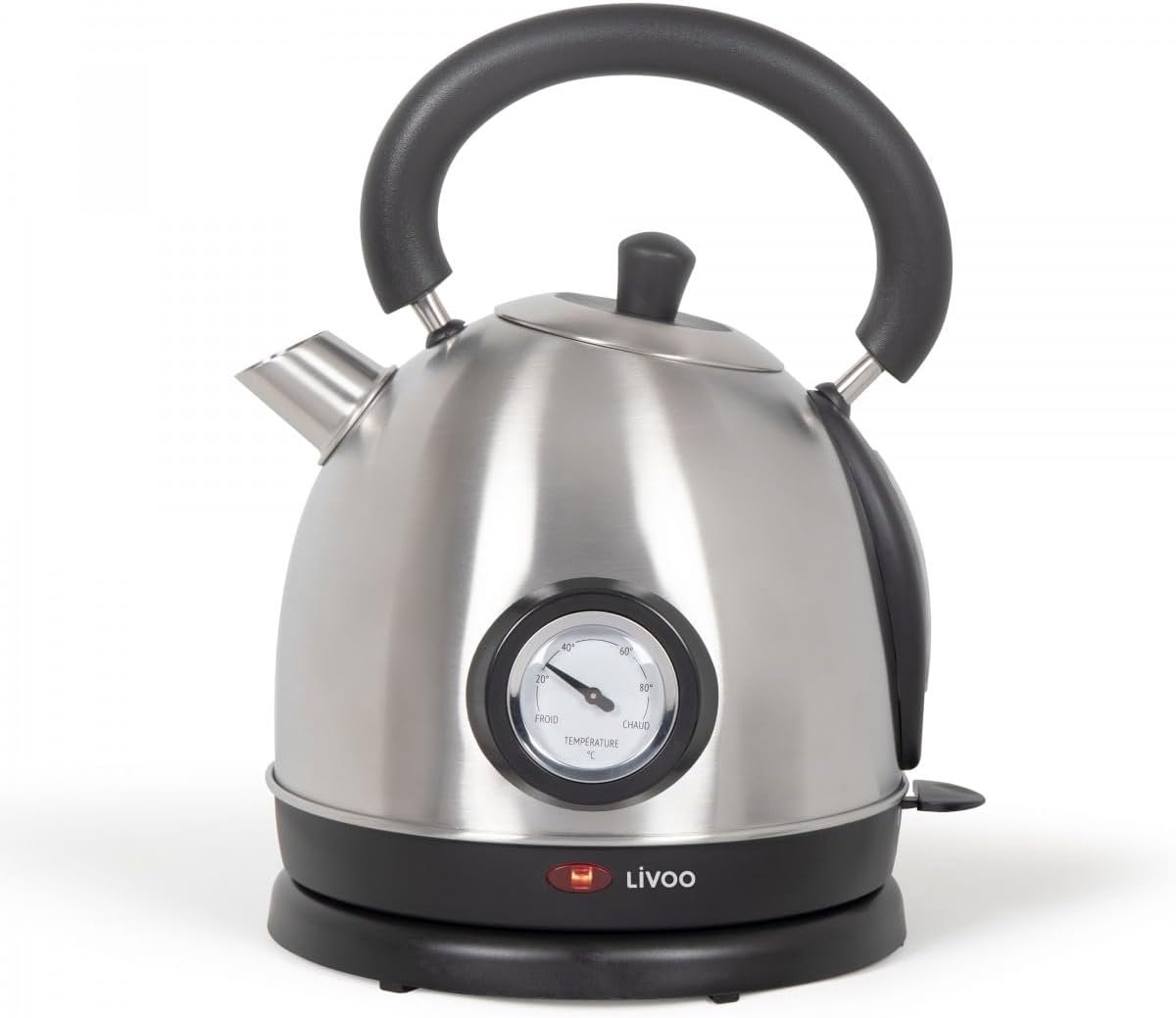 Elektrische Waterkoker Retro RVS 1,8L met Thermometer