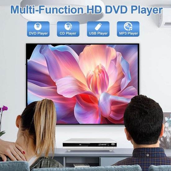 Regiovrije DVD/CD Speler met HDMI, Full HD 1080P, USB-aansluiting & Multiformaat Ondersteuning — afbeelding 5