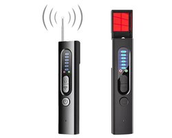 Bug Detector - GPS Tracker Vinder - Draadloze Camera Detector - Anti-Afluister Apparaat - Persoonlijke Beveiliging - Zwart - Compact Formaat - 1 Stuk