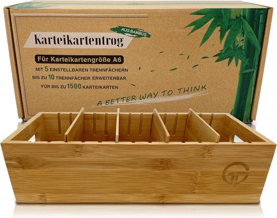 GP Get Productive Index box for 1000 DIN A7 index cards, incl. 4