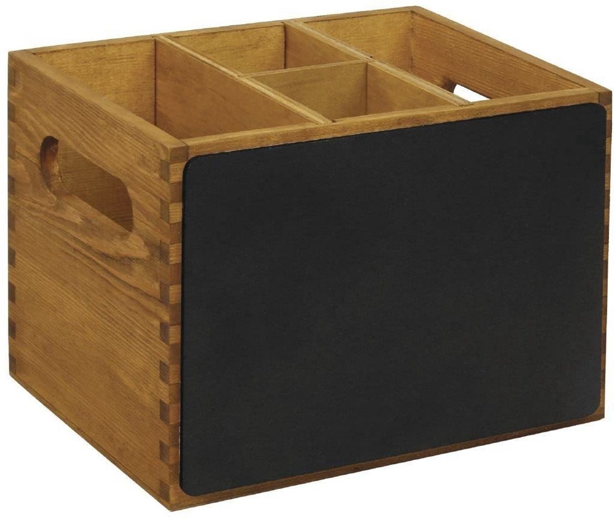 Houten Tafelorganizer met Schoolbord 150x210x160mm - Ideaal voor Bruiloft Display