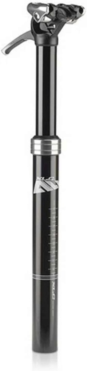 Telescopische zadelpen 318 mm - Unisex, zwart, aluminium