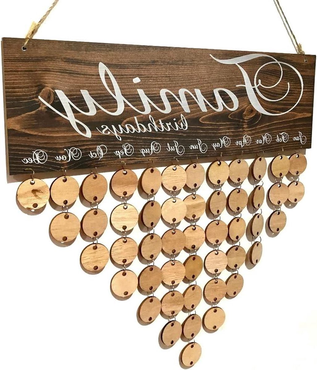 Allecta - Familie Verjaardagsherinnering DIY Decoratieve Muur Plaque - Hout - Voor Familie en Vrienden - Verjaardag Decoratie met Jubileumtracker