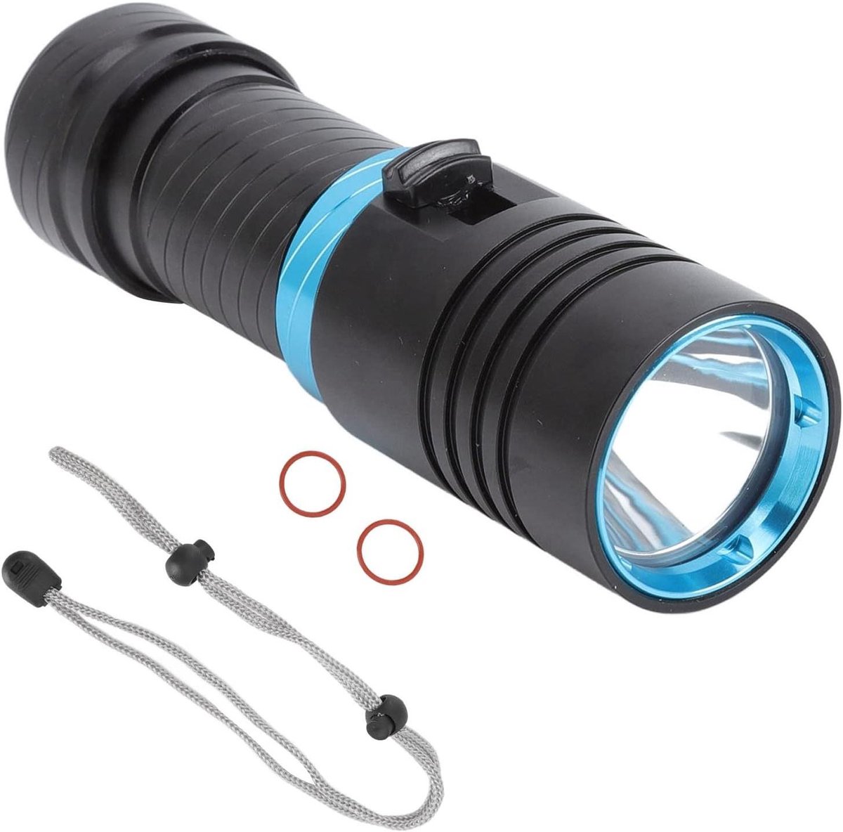 Allecta - Waterdichte Aluminium Duiklamp voor Duiken - 5000LM - Traploos Dimbaar - IPX8 - Onderwater Verlichting - Duiklamp met Hoge Lichtopbrengst