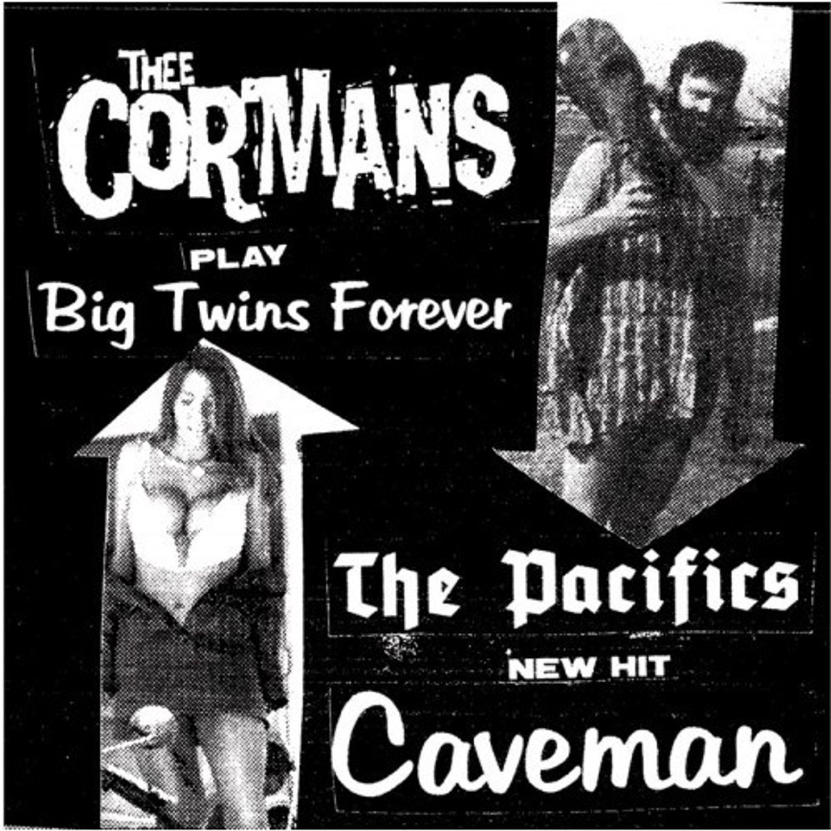 Thee Cormans / The Pacifics - Big Twins Forever / Caveman (7" Single)