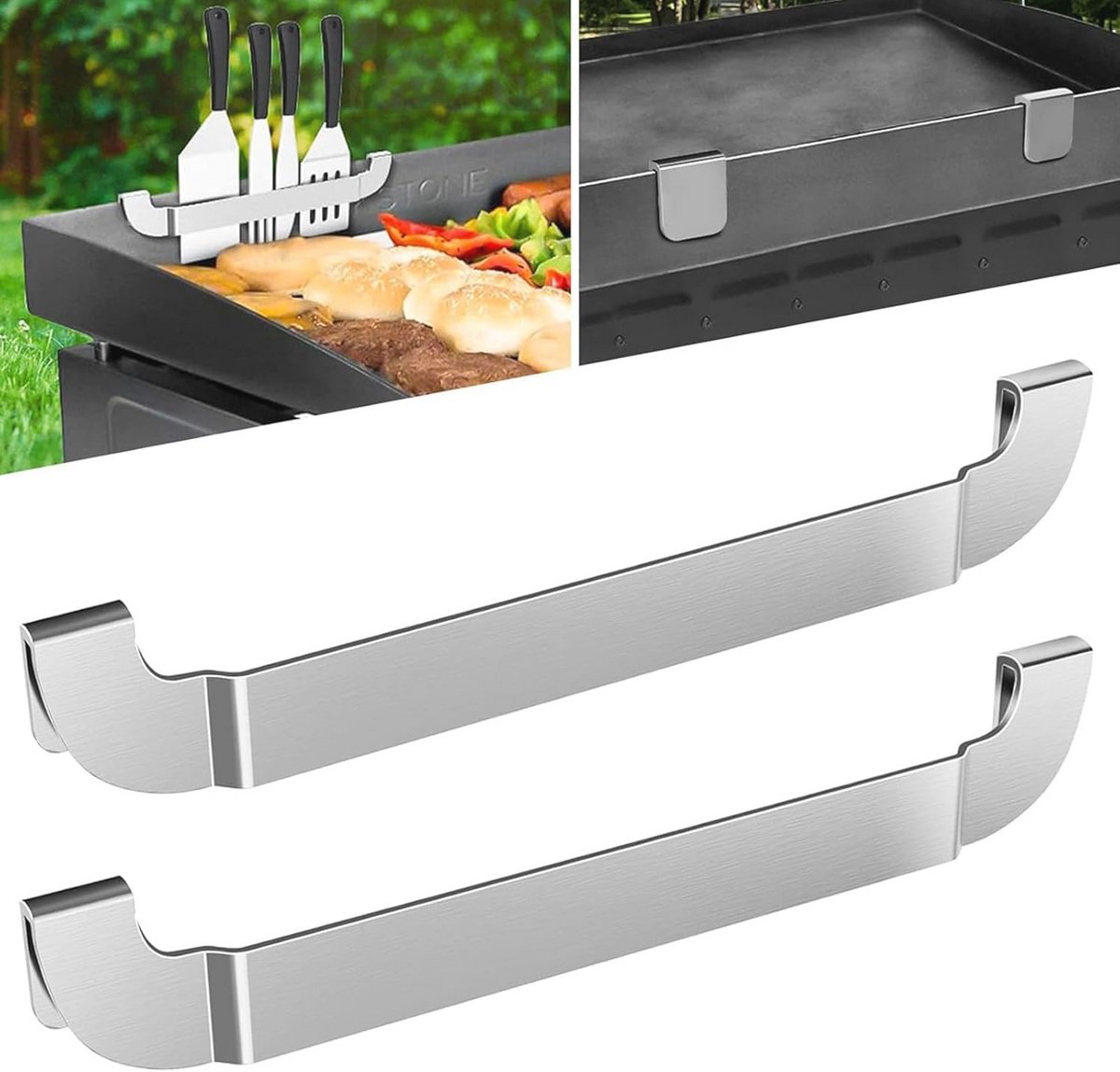 Bakplaat Spatel Houder Set - Roestvrij Stalen Grill Gereedschap Houders voor BBQ