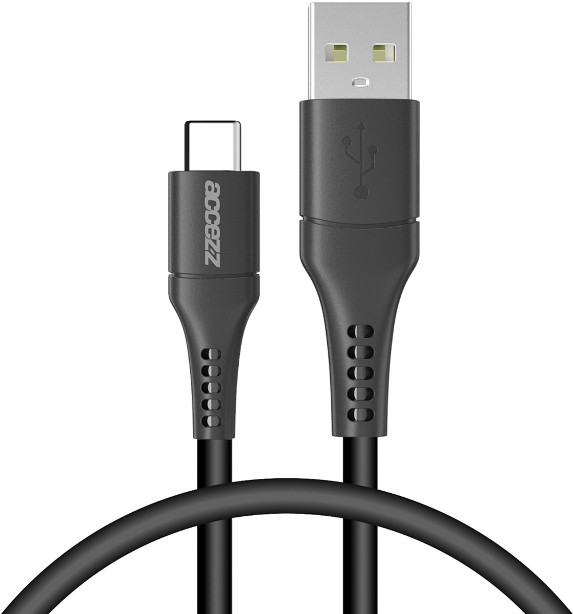 Accezz Kabel - USB C naar USB A Kabel - 0.2 meter - USB C Oplader Kabel - Zwart