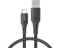 Accezz Kabel - USB C naar USB A Kabel - 0.2 meter - USB C Oplader Kabel - Zwart