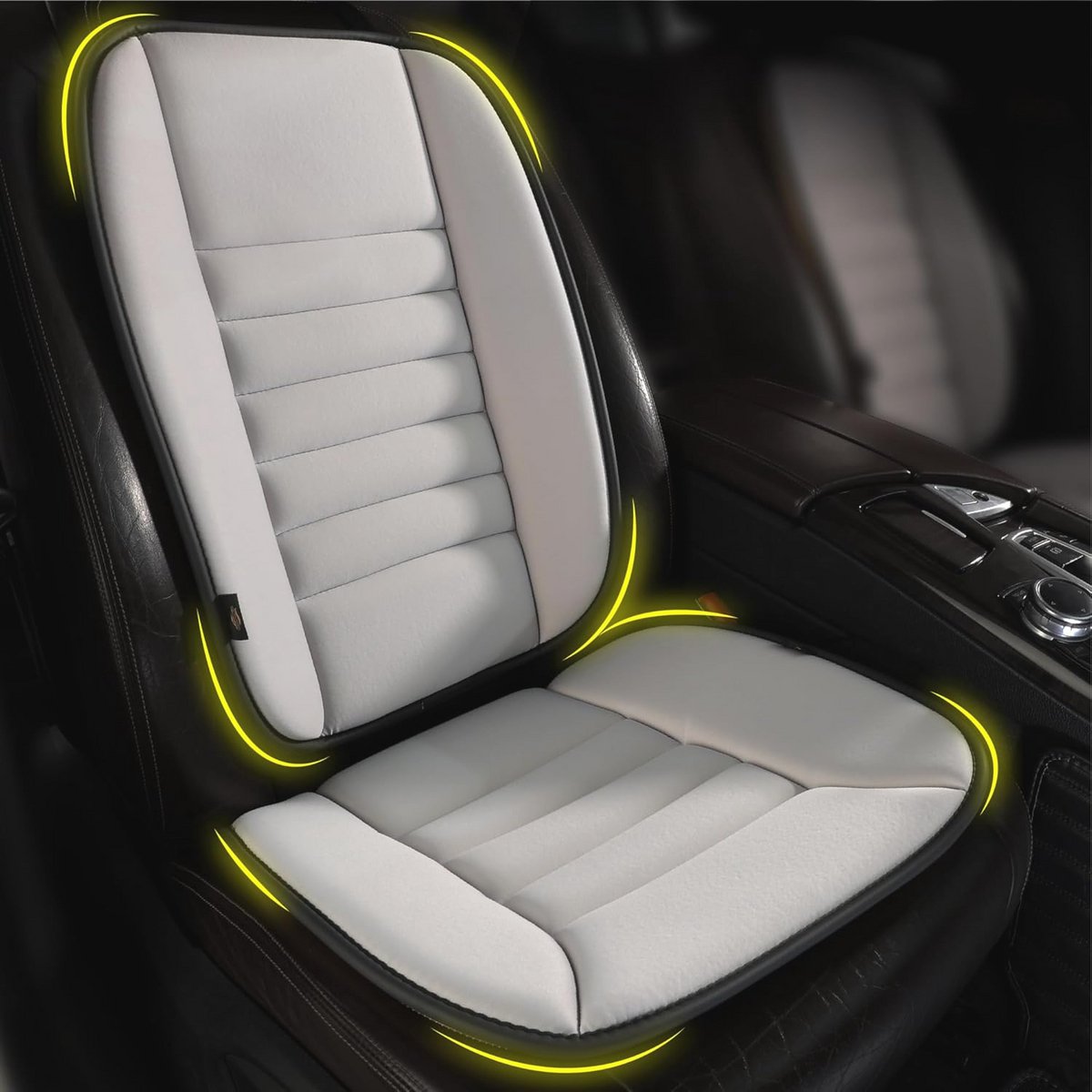 Autozitkussen met Ergonomische Rugsteun - Traagschuim voor Pijnverlichting en Comfort