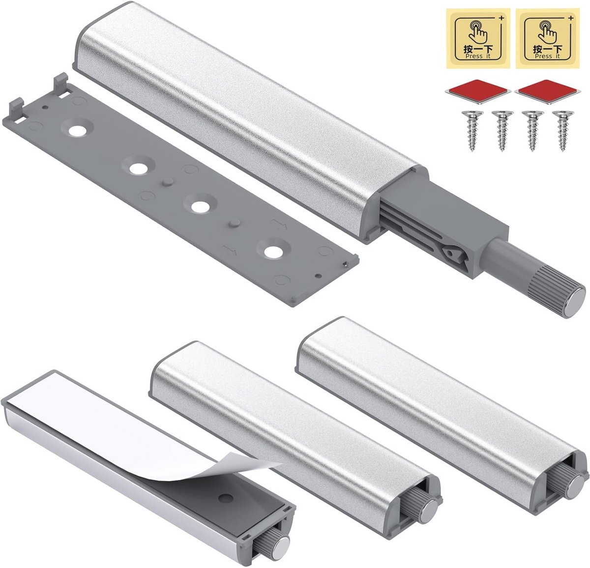 Magneet Pusher voor Keukenkast en Lade - 4 Stuks Push Open Deur Catch