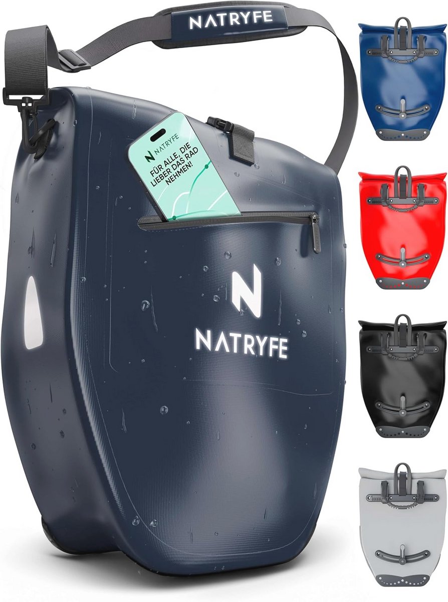 Waterdichte Fietstas voor Bagagedrager - 20 Liter - Robuust en Reflecterend