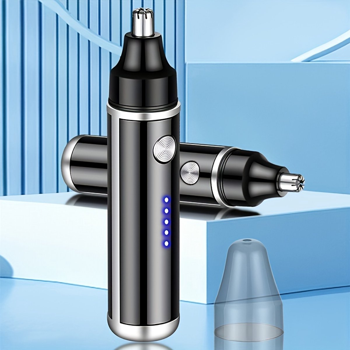 Set van 2 met batterij-indicator, unisex neushaartrimmer, elektrische neushaartrimmer.