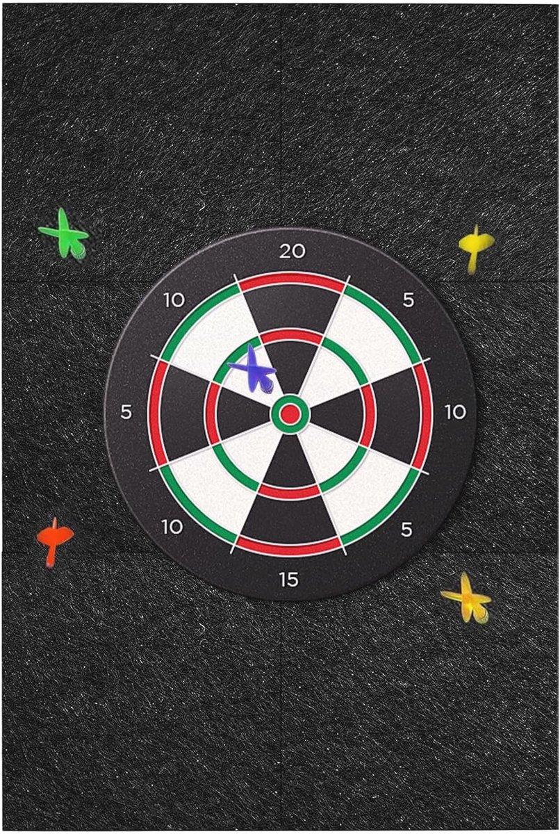 Dartbord-wandbeschermingsplaten - Vilten Bodem, Stabiele Bescherming Tegen Pijlen, Herbruikbaar, Zwart, Ideaal Kinderen En Volwassenen Thuisspelen, Feestruimtes, Hobbyruimtes, Garages