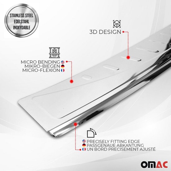 Protection Pare-chocs Arrière Chromée Pour Audi A4 B9 Break 2015+ - Acier Inox, Anti-rayures, Facile à Coller