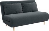 Canapé lit - Dépliant - Fauteuil couchage - Lit d'appoint - Canapé convertible - Fauteuil couchage - Lit pliant - 2 personnes - Très confortable - Gris foncé