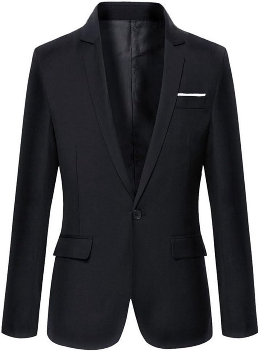 Heren Blazer Jasje Slim Fit Casual Sportief Enkelknoops