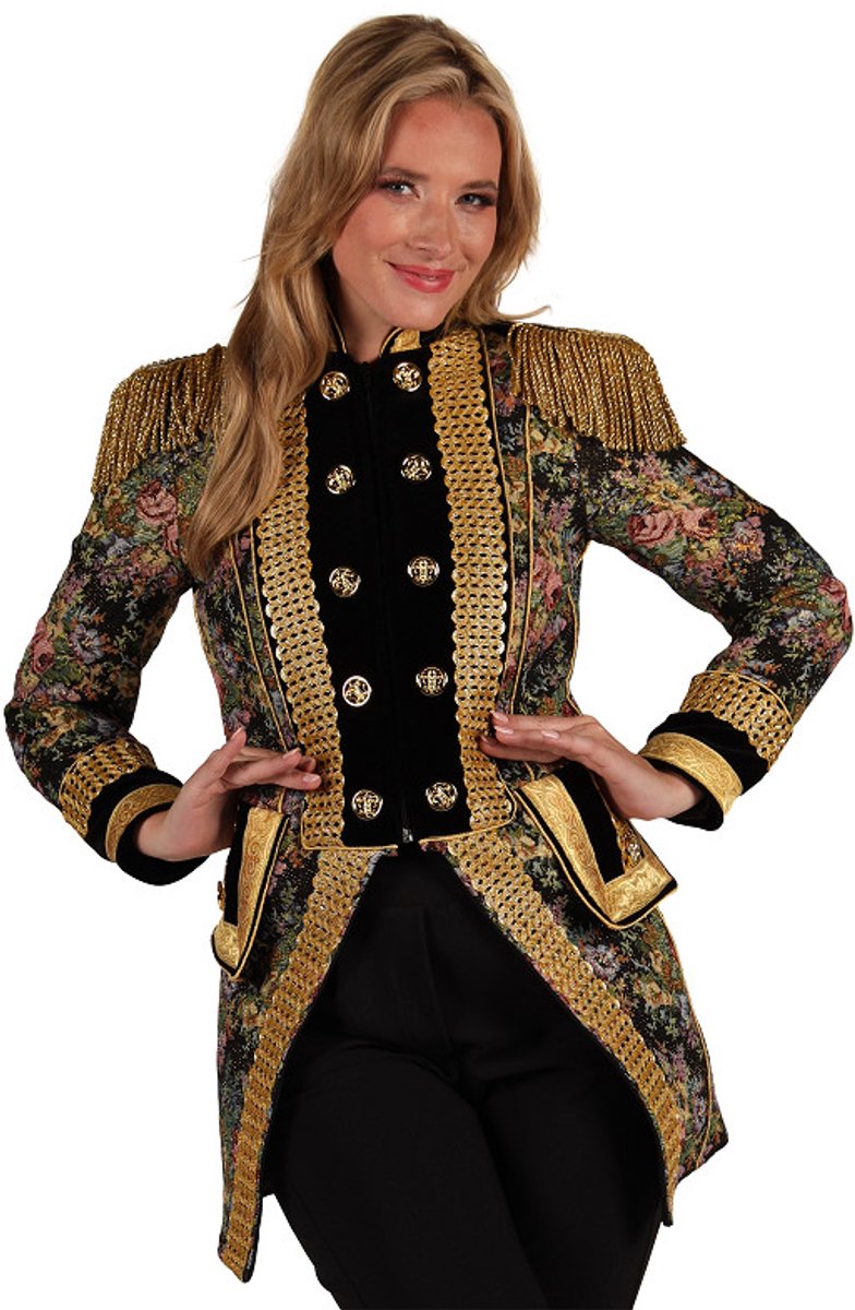 Thetru Carnavalsjas Dames - Luxe Carnavalsjas - Classic Style - Zwart - Maat XL