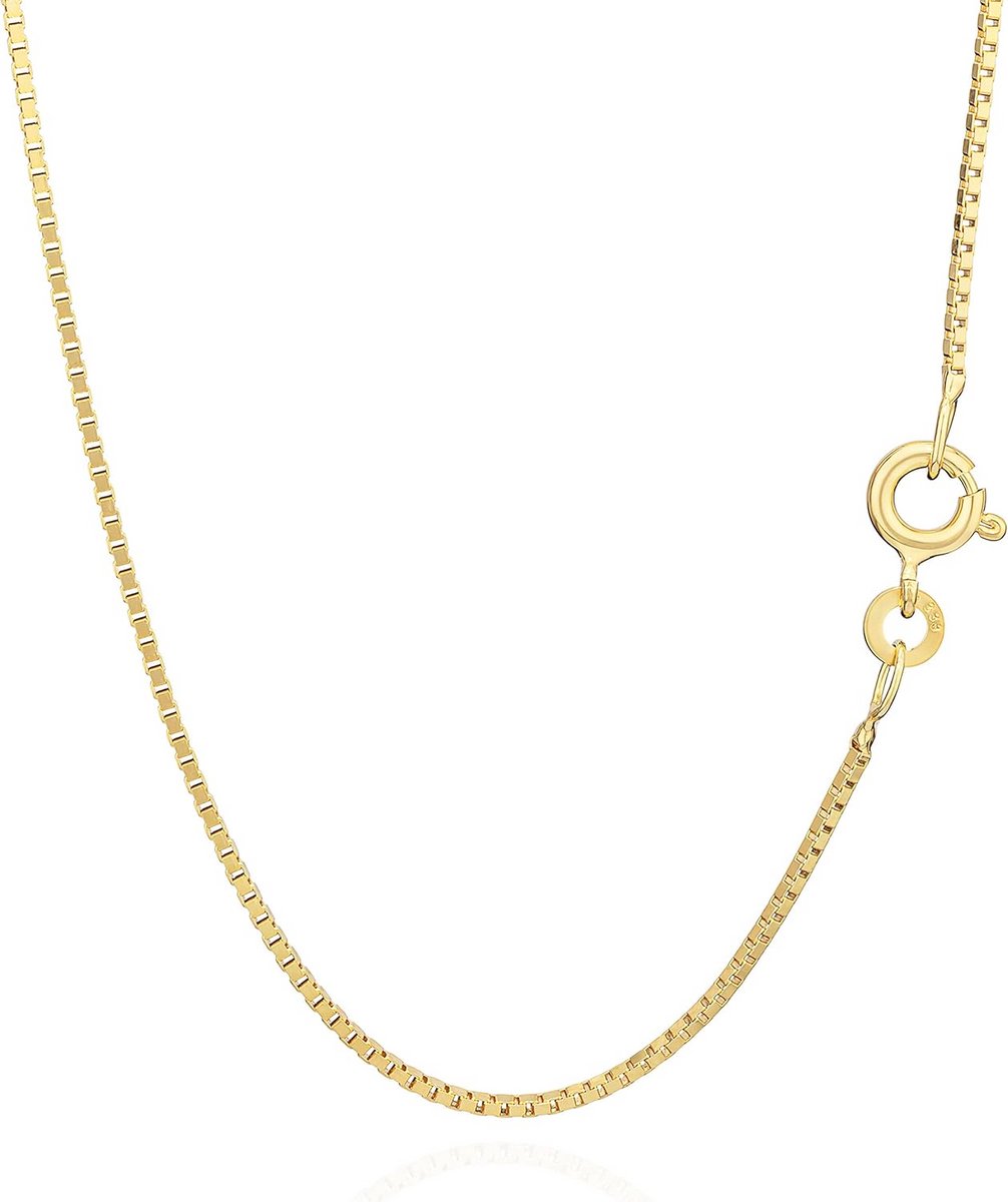 Dunne Gouden Venetiaanse Collier voor Dames en Heren 333 Geelgoud