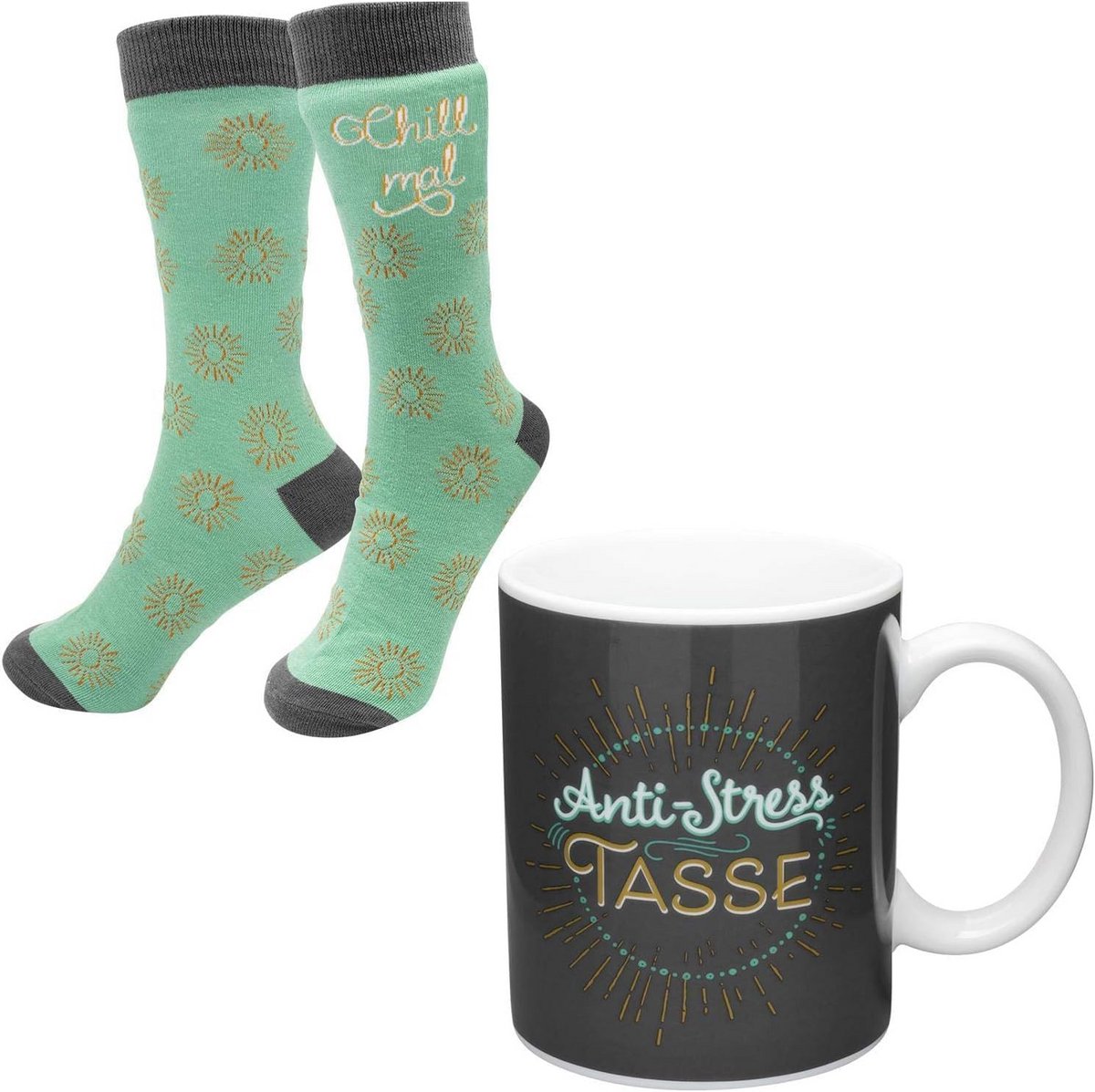 Geschenkset Mok en Sokken Anti-Stress - Leuk Cadeau voor Ontspanning