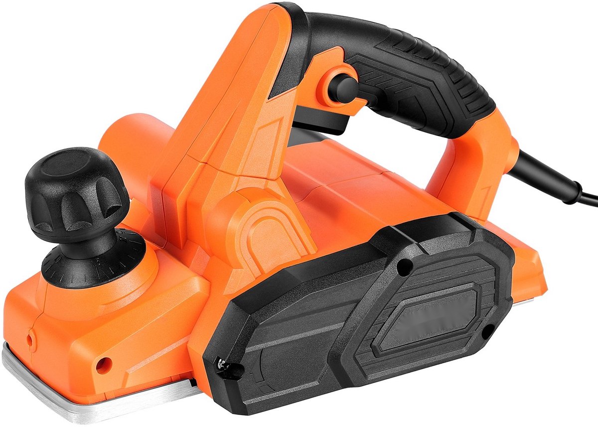 Elektrische schaafmachine - Handschaaf - Snijbreedte 82 mm - Vermogen 650 W - Toerental 16.800 tpm - Instelbare snijdiepte - 2 Messen - Afschuinfunctie