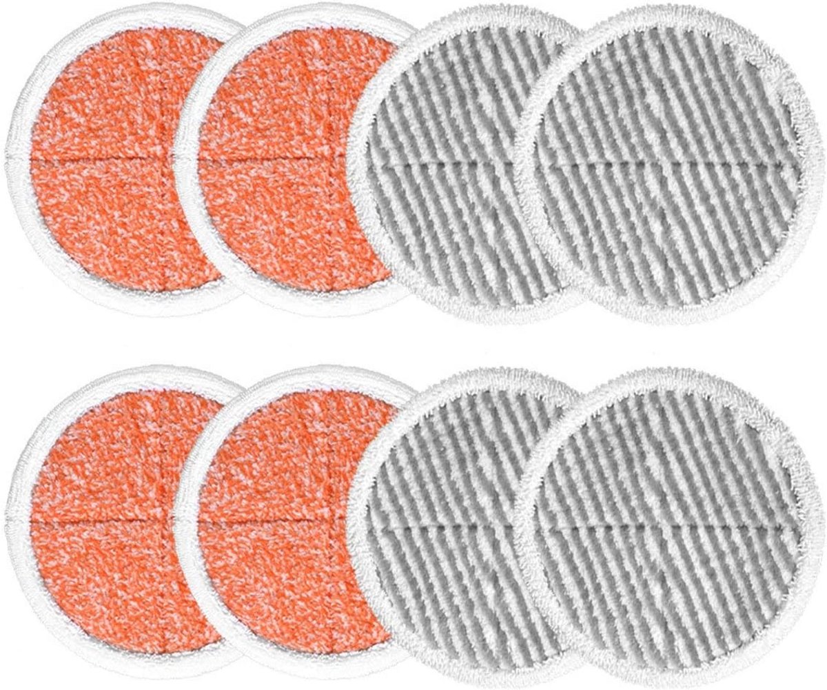 Mop Reinigingspads Vervanging voor Spinwave - 4 Oranje + 4 Grijs