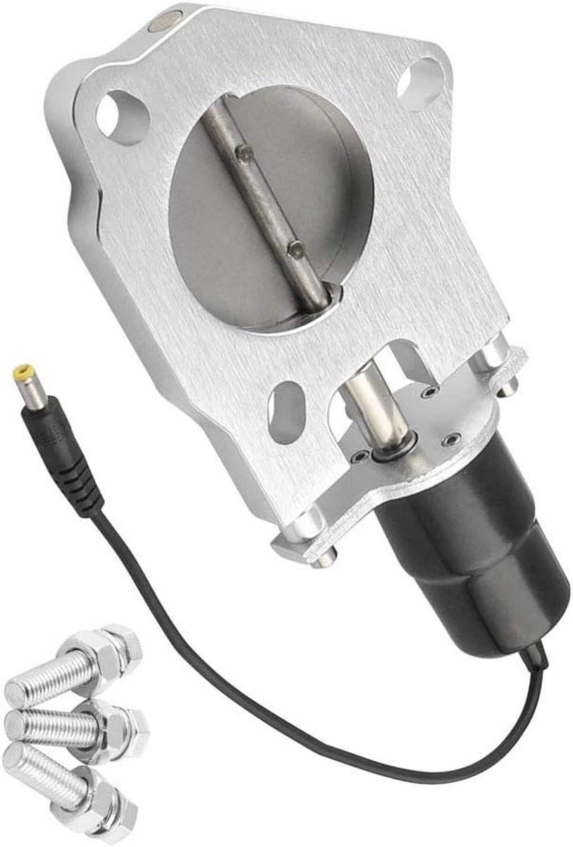 Allecta - Elektrische Uitlaat Uitsparing, E-CUT Klep Motor, Roestvrijstalen Uitlaat Downpipe 57mm (2.25 inch) - Zwart - Auto Tuning Accessoire