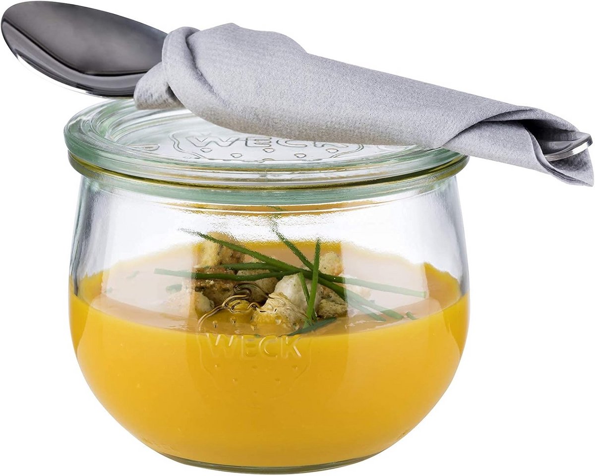 Set van 6 Tulpenvormige Glazen - 580 ml met Deksels - Ideaal voor Bewaren en Serveren