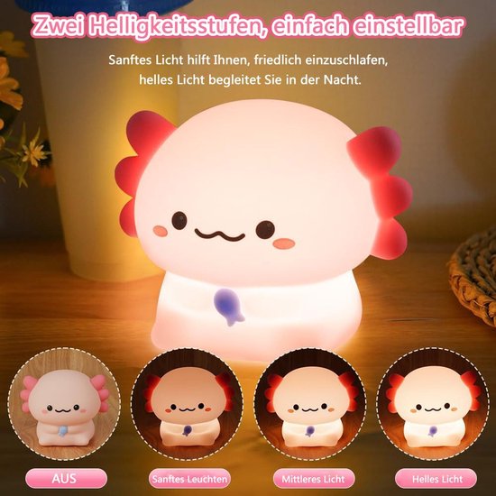 OYLCDI LED Nachtlampje voor Kinderen - Touchlamp - Dimbaar Zacht Licht, Siliconen, Met Timer - Ideaal als Kerstcadeau voor Kinderkamer van Merkloos — afbeelding 5