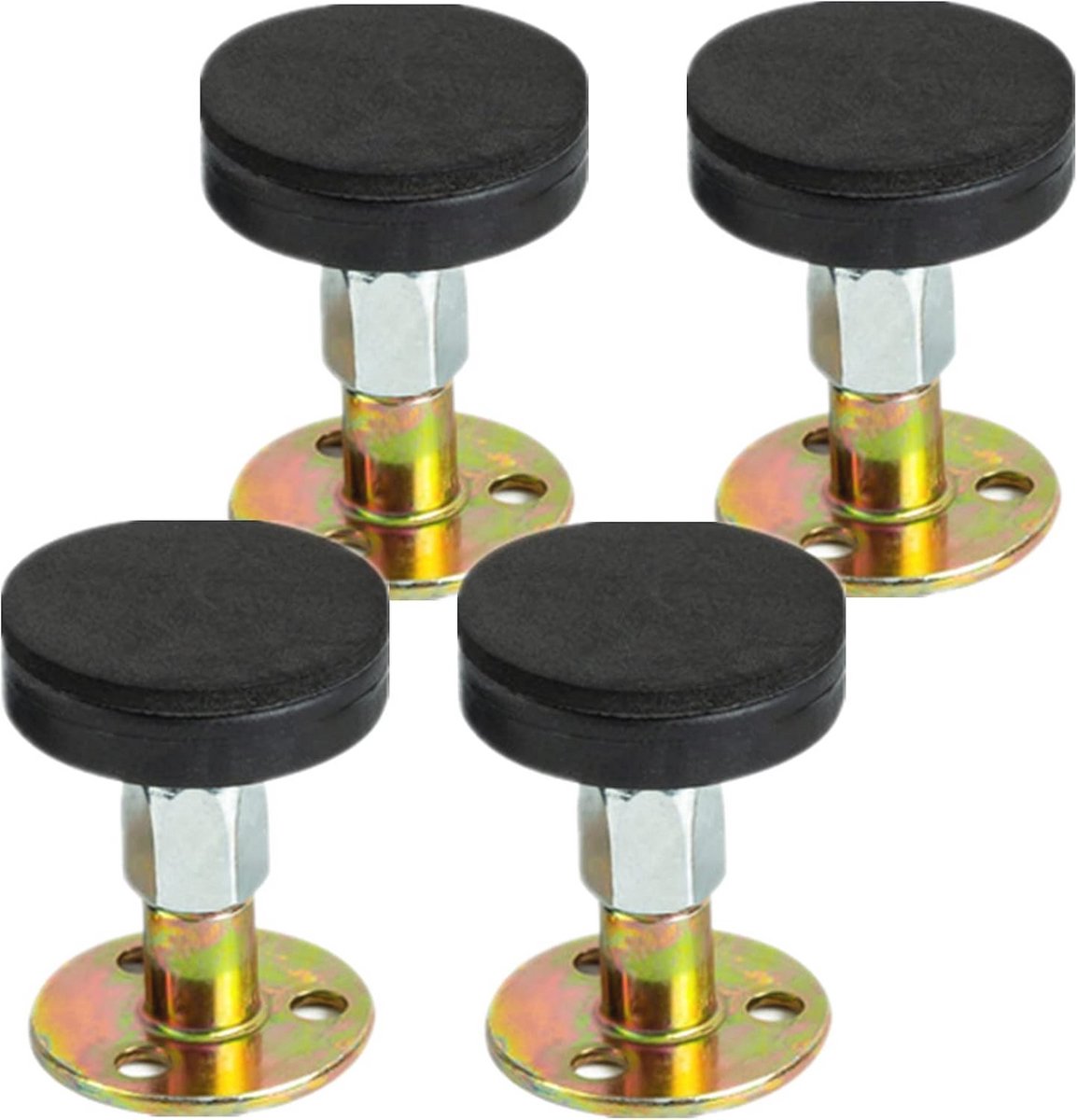 Verstelbaar bedframe stabilisator 4-pack met schroefdraad en anti-schudgereedschap