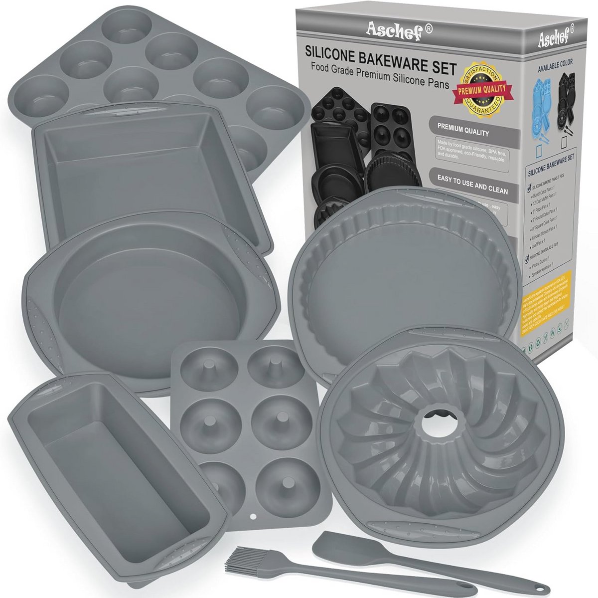 14-in-1 siliconen bakvorm voor cake, muffins, quiches, en meer