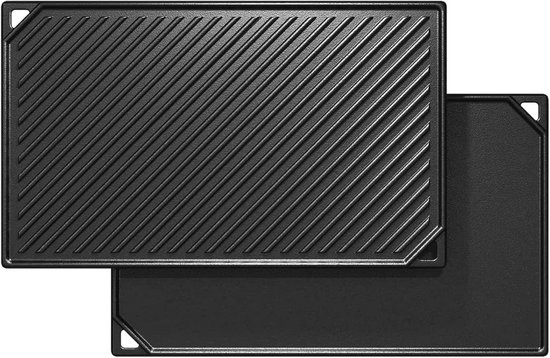 Plaque de Grill en Fonte Réversible 41,8 x 24 cm pour Four, Cuisinière