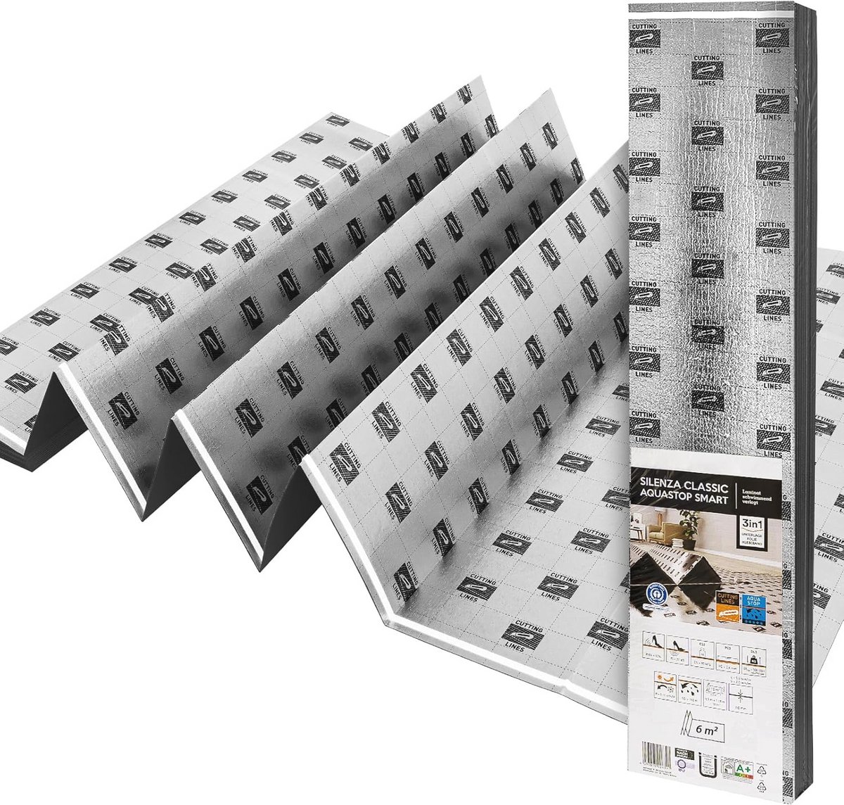 Contactgeluidsisolatie 3mm met AquaStop voor parket en laminaatvloeren - Ideale ondervloer